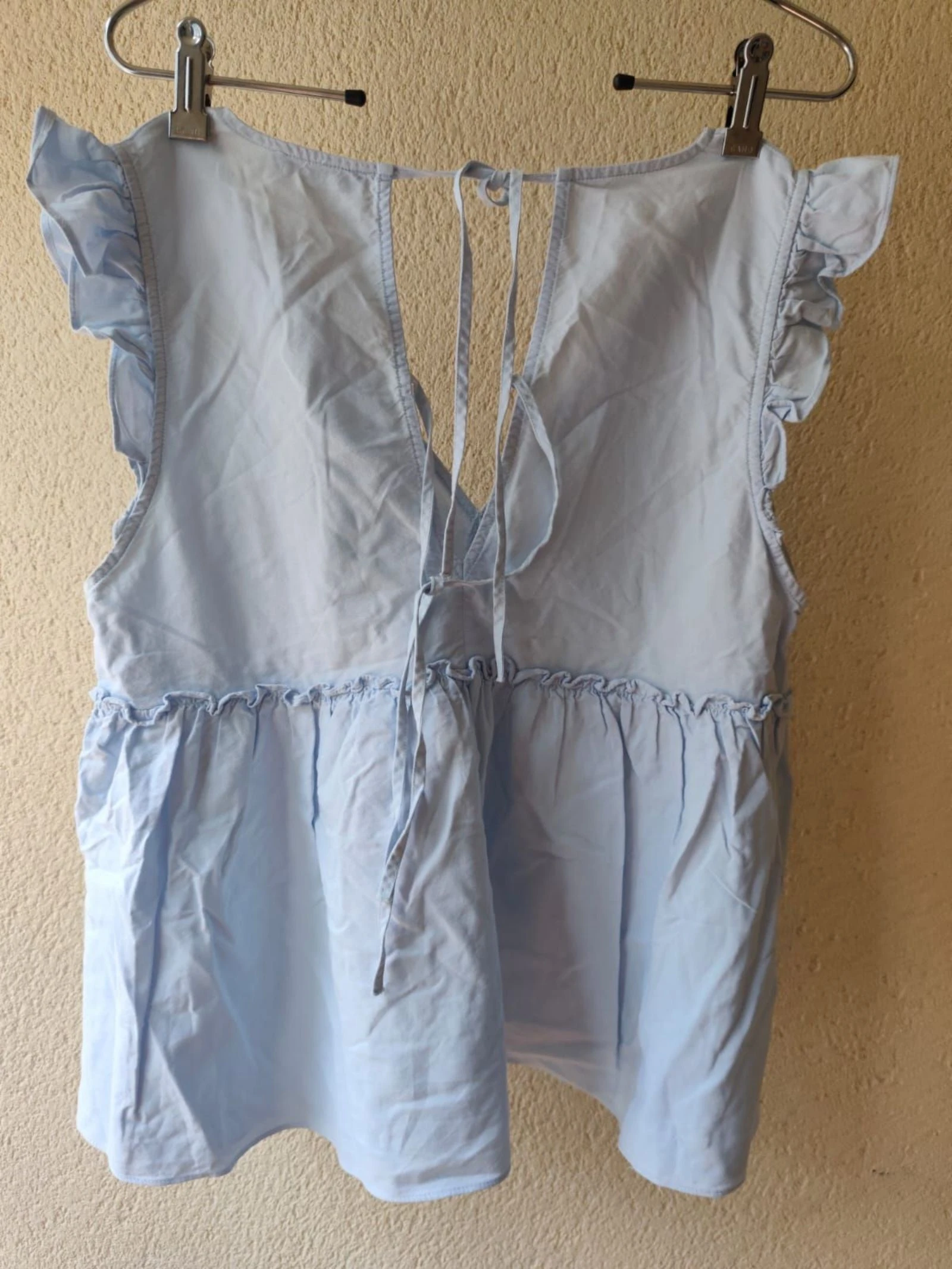 Zara TRF - Top com babados, peplum e decote nas costas, T.L – photo 2